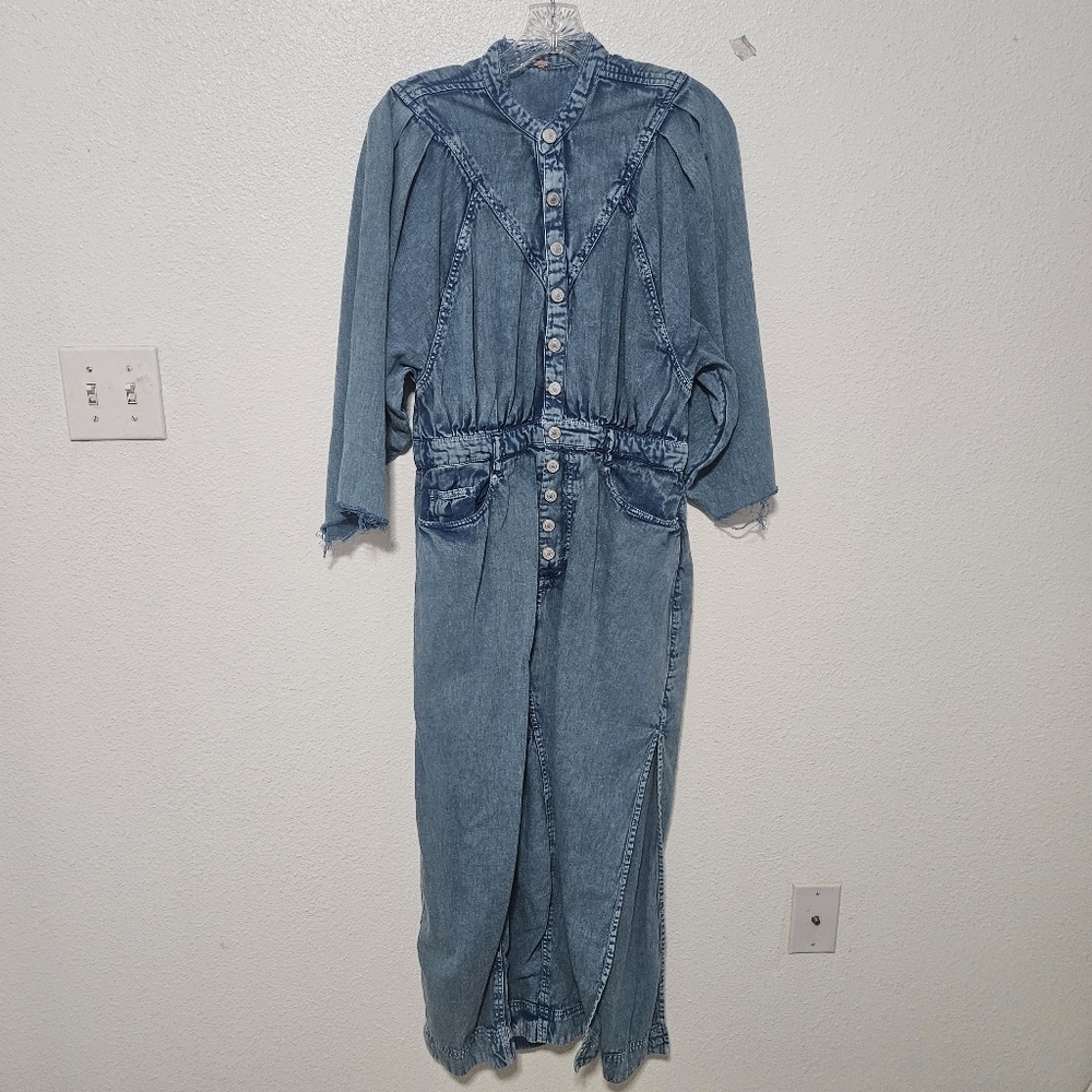 Free People jeans style dress side slit see description for sizing